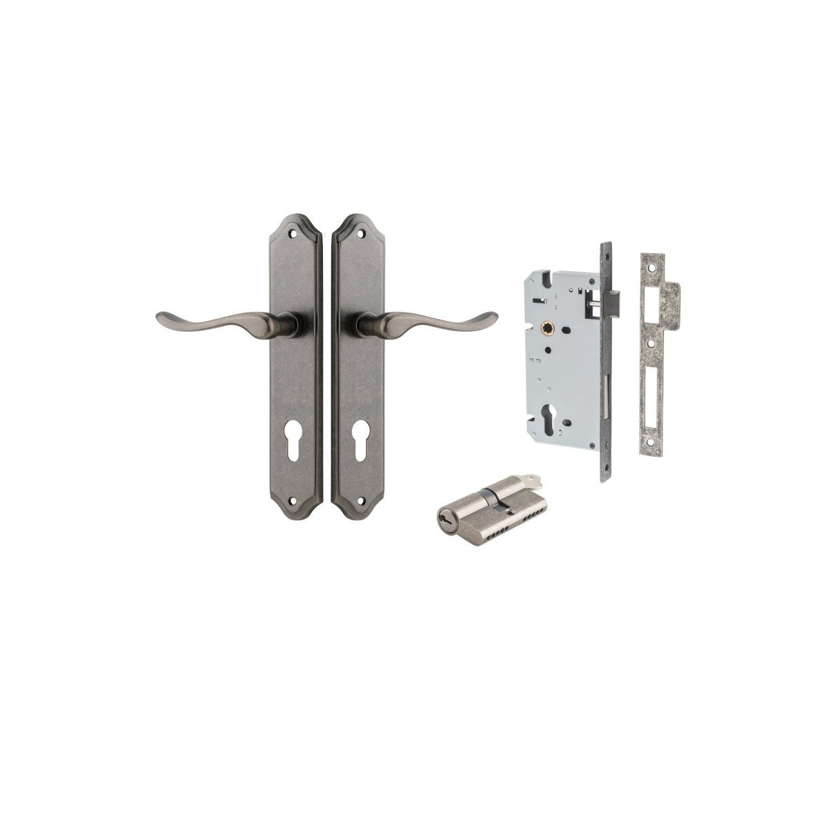 IVER Stirling Solid Brass Shouldered Door Handle – Multiple Finishes Available - Entry - Point - 13922KENTR60KK - Iver