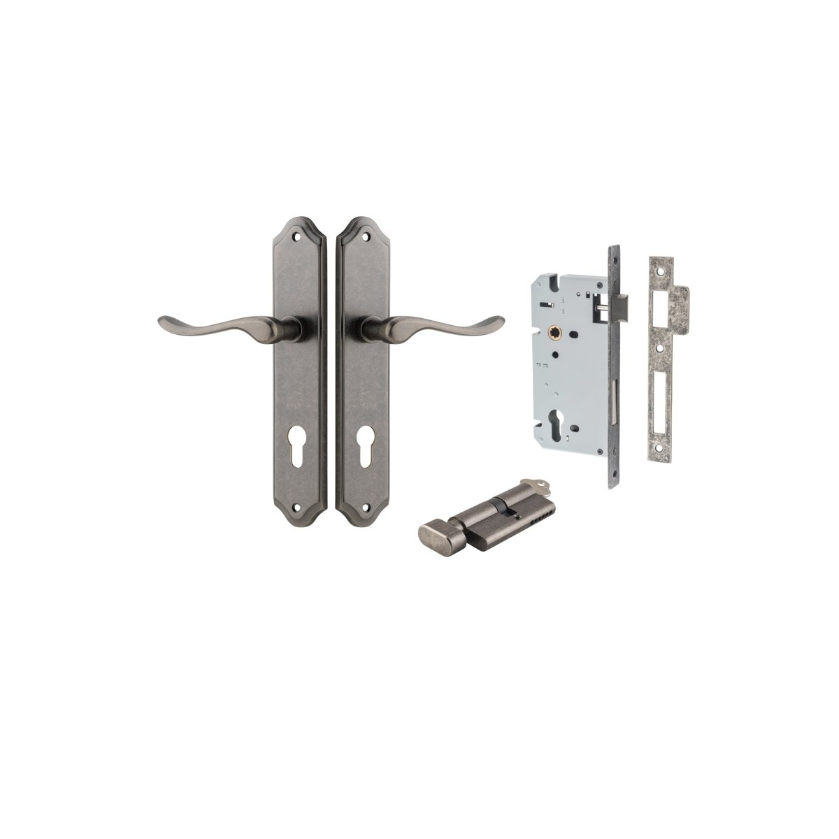 IVER Stirling Solid Brass Shouldered Door Handle – Multiple Finishes Available - Entry - Point - 13922KENTR60KT - Iver