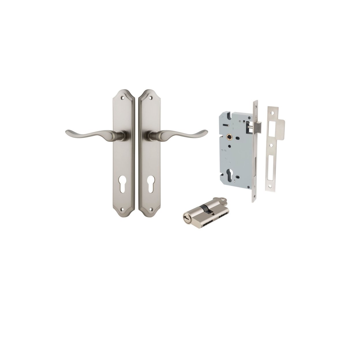 IVER Stirling Solid Brass Shouldered Door Handle – Multiple Finishes Available - Entry - Point - 14922KENTR60KK - Iver