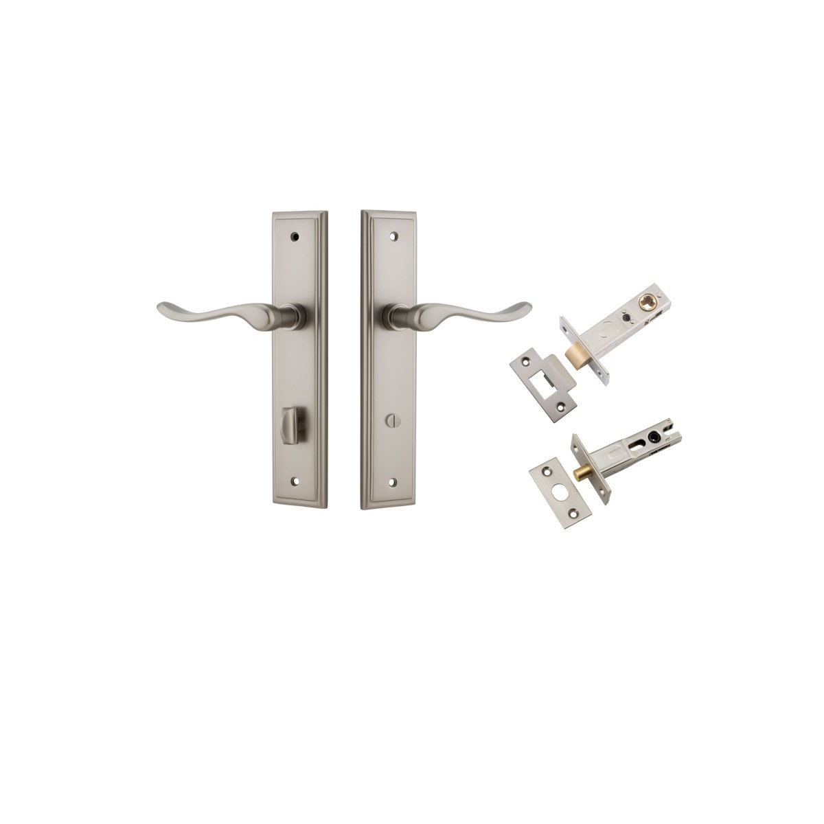 IVER Stirling Solid Brass Stepped Door Handle – Multiple Finishes Available - Entry - Point - 14926KPRIV60 - Iver