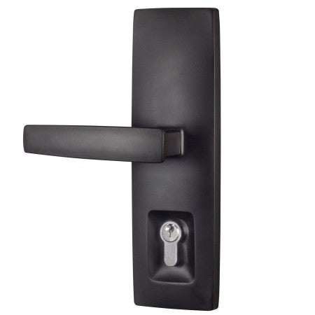 Trilock Urban Aurora Double Cylinder Entrance Lever Set - Matt Black