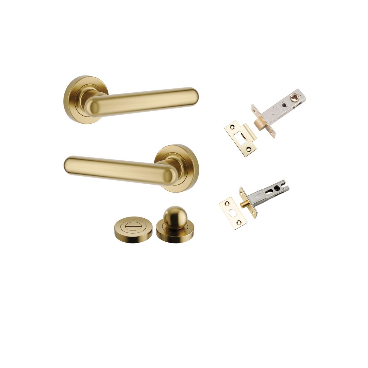 IVER Puerto Solid Brass Round Rose Door Handle – Multiple Finishes Available