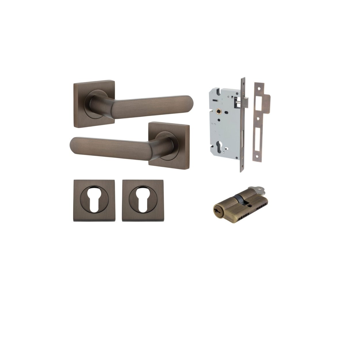 Osaka Lever - Square Rose - Entry - Point - 21181KENTR60KK - Iver