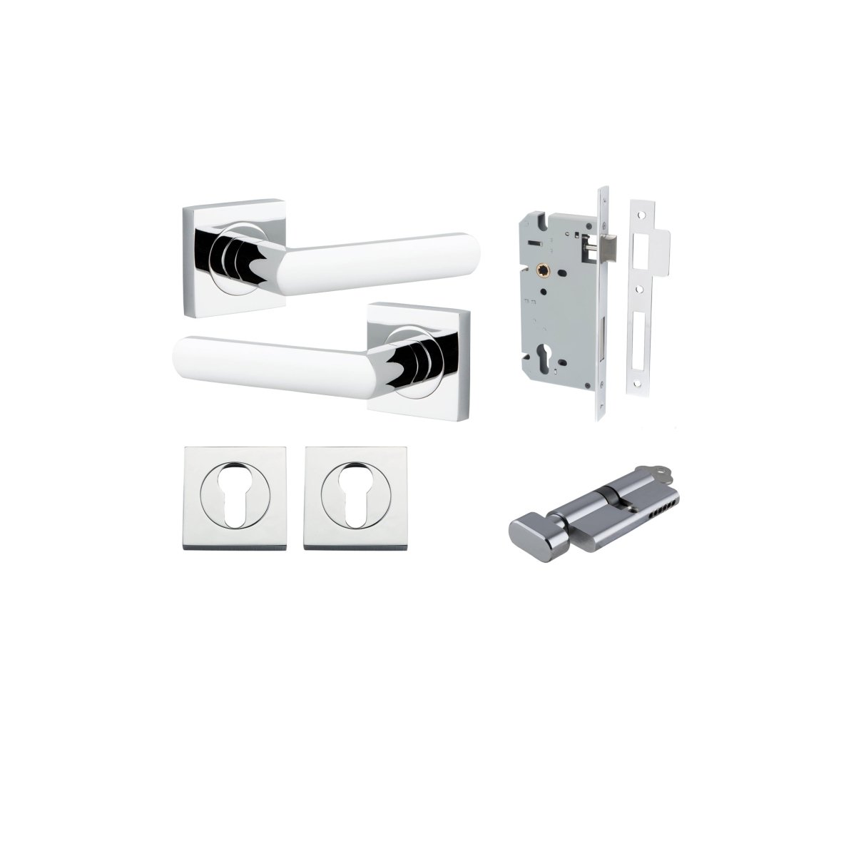 Osaka Lever - Square Rose - Entry - Point - 21184KENTR60KT - Iver