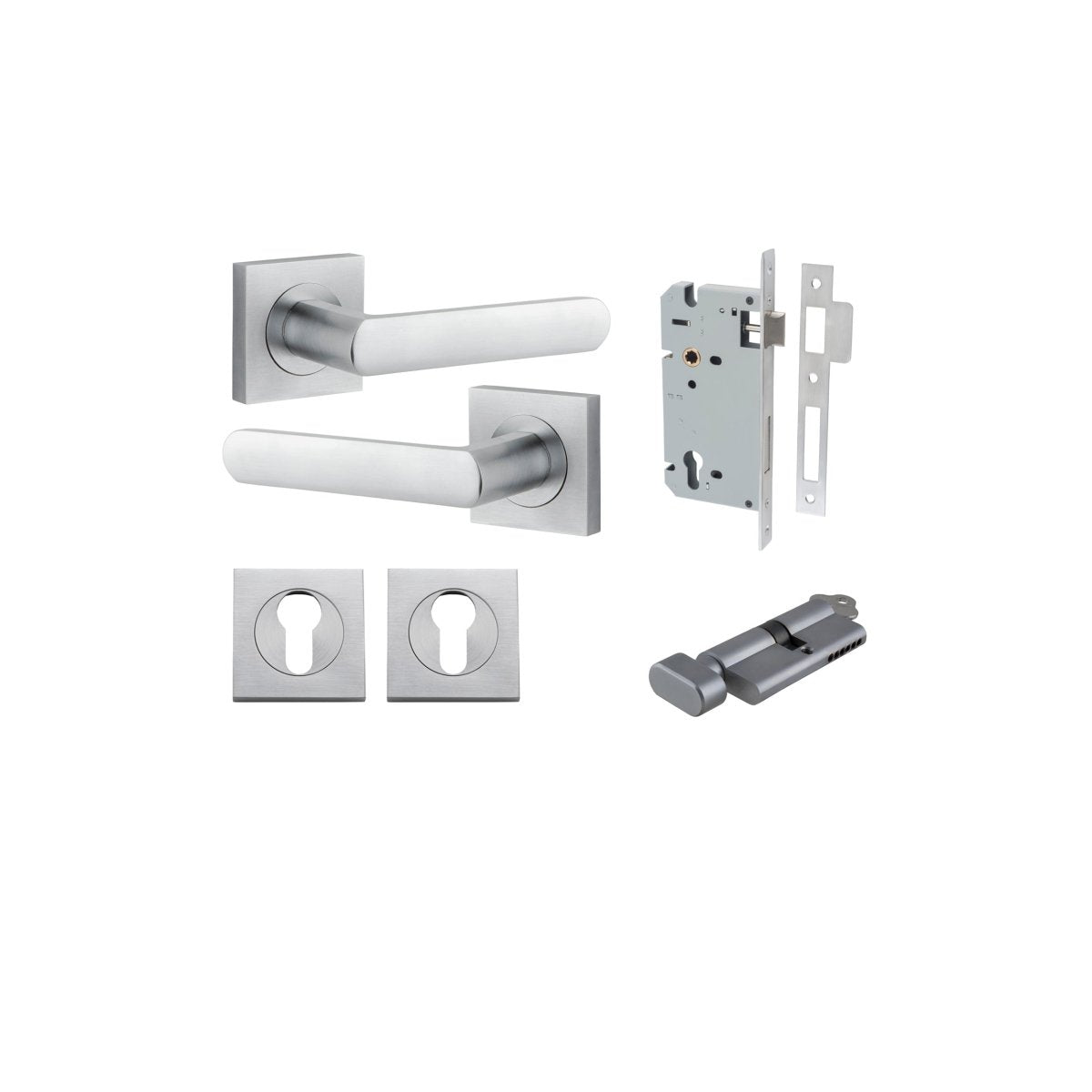 Osaka Lever - Square Rose - Entry - Point - 21185KENTR60KT - Iver
