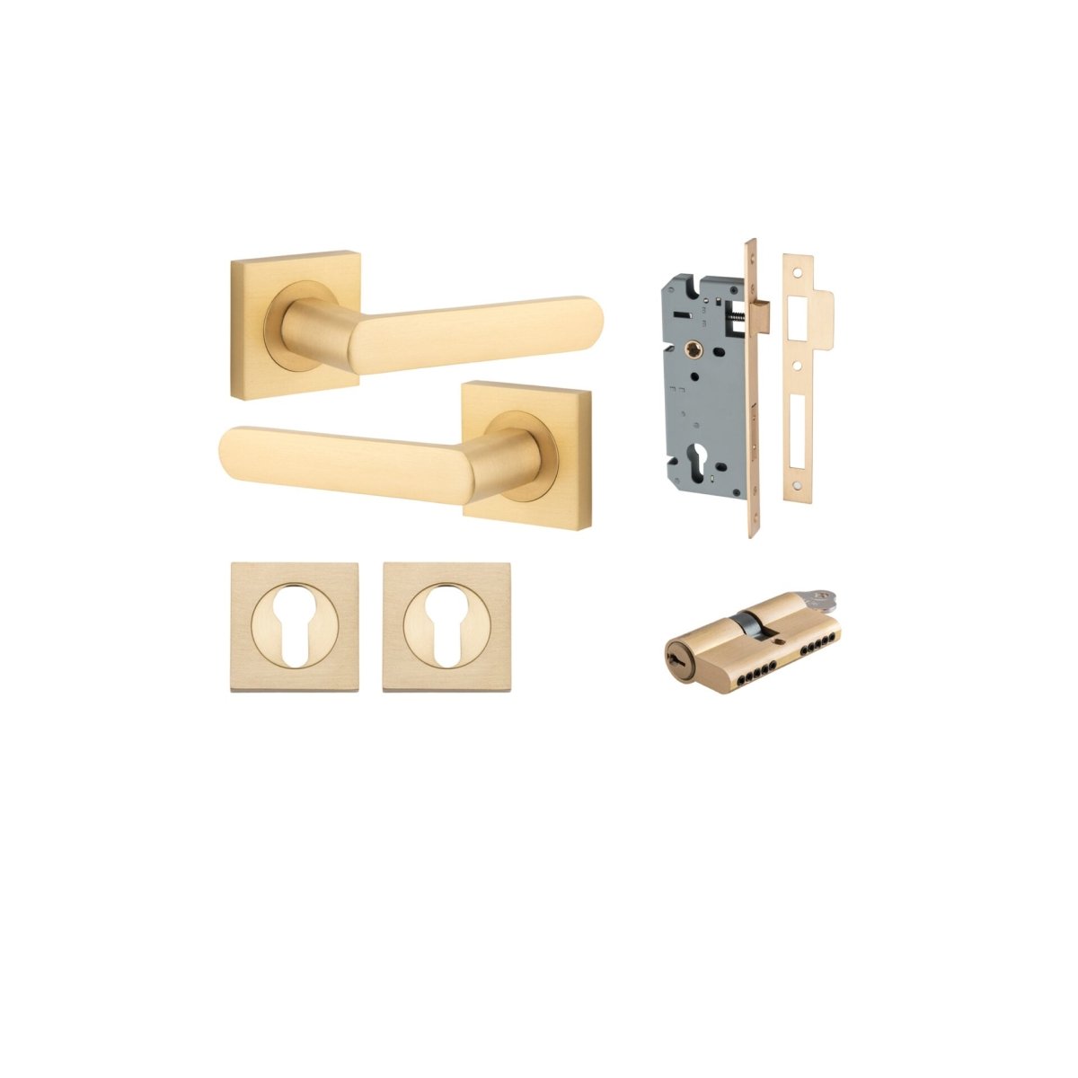 Osaka Lever - Square Rose - Entry - Point - 21186KENTR60KK - Iver