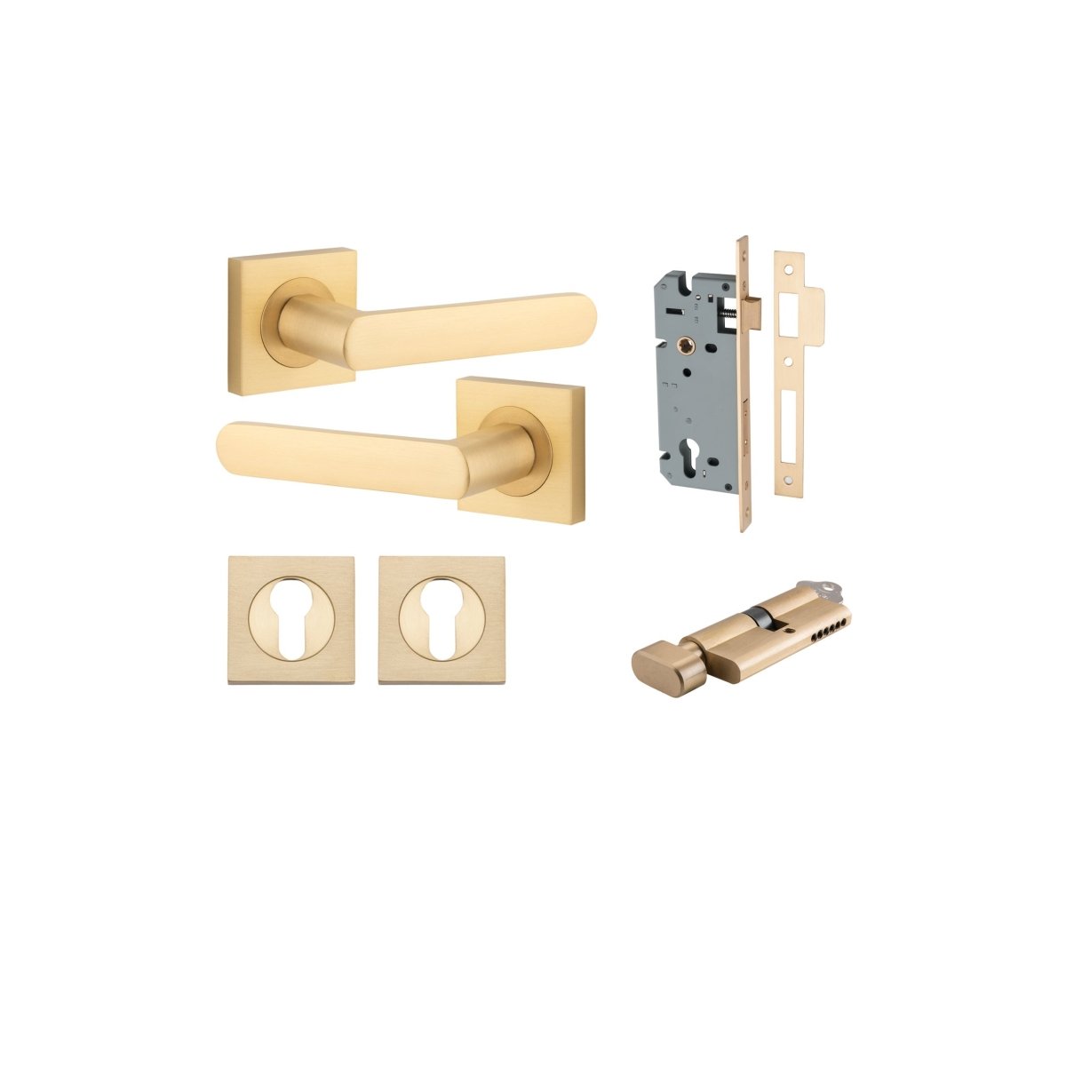 Osaka Lever - Square Rose - Entry - Point - 21186KENTR60KT - Iver