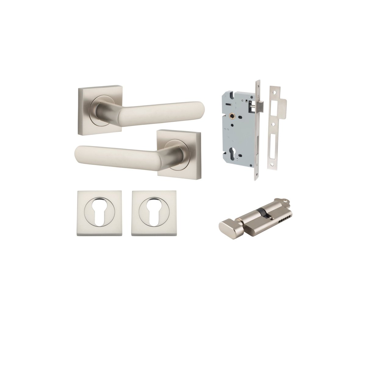 Osaka Lever - Square Rose - Entry - Point - 21189KENTR60KT - Iver