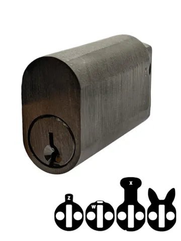 OVAL CYLINDER (570) OVAL (KD) 50mm Extended *Matte Black* - Entry - Point - 410/50 - BLK - KD - Lockton