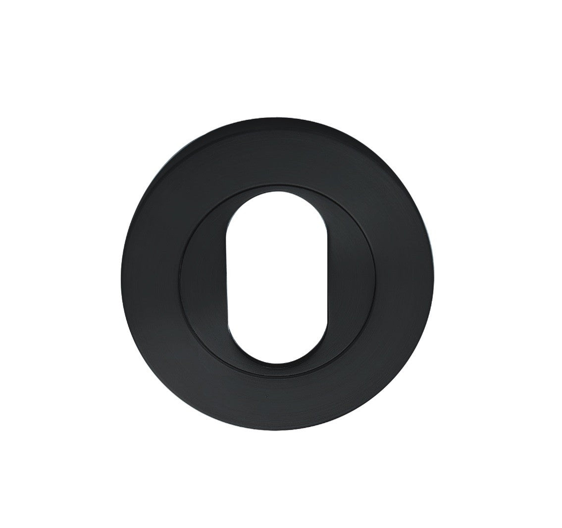 Oval Escutcheon (Pair) Black By Zanda - Entry - Point - 7020.O.BLK - Zanda