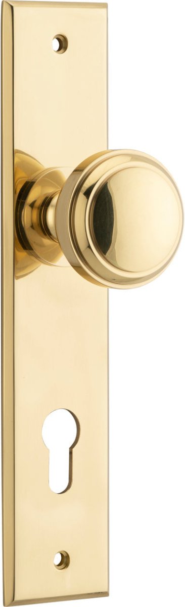 Paddington Knob - Chamfered Backplate - Entry - Point - 10321E85 - Iver