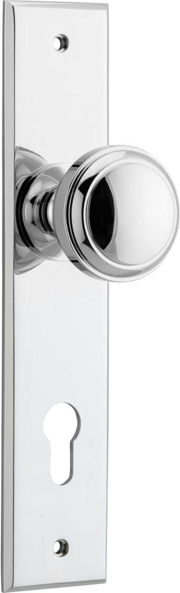 Paddington Knob - Chamfered Backplate - Entry - Point - 11831E85 - Iver