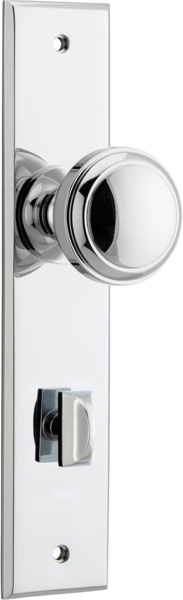 Paddington Knob - Chamfered Backplate - Entry - Point - 11831P85 - Iver