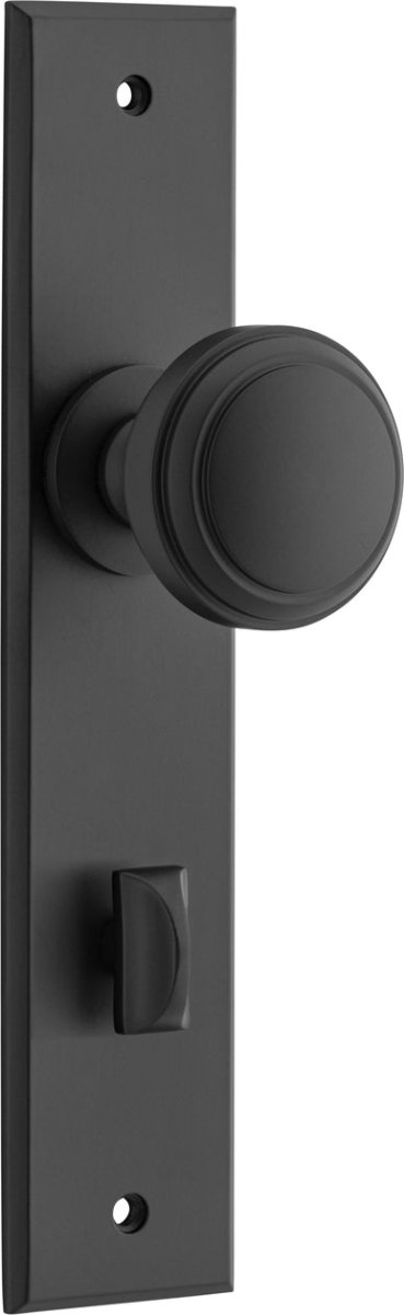 Paddington Knob - Chamfered Backplate - Entry - Point - 12831P85 - Iver