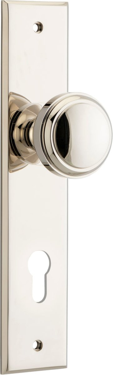 Paddington Knob - Chamfered Backplate - Entry - Point - 14331E85 - Iver