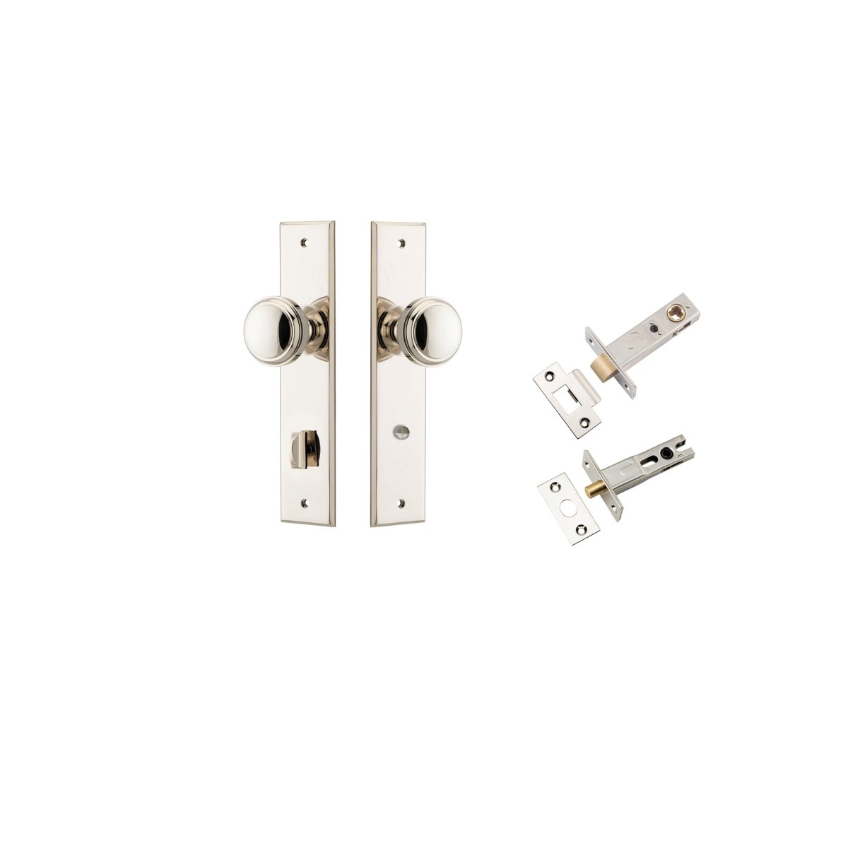 Paddington Knob - Chamfered Backplate - Entry - Point - 14331KPRIV60 - Iver