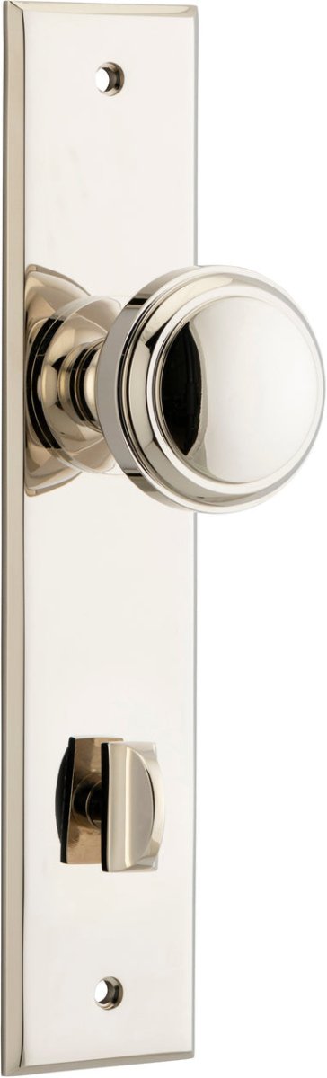 Paddington Knob - Chamfered Backplate - Entry - Point - 14331P85 - Iver
