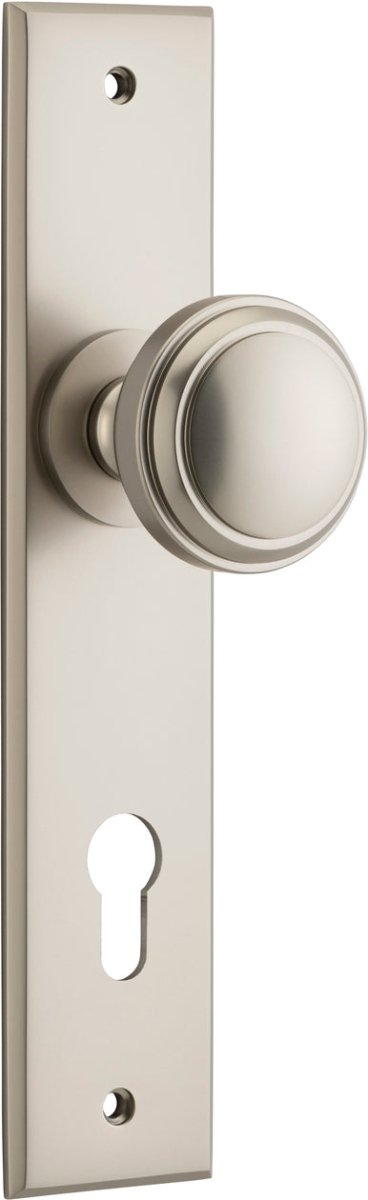 Paddington Knob - Chamfered Backplate - Entry - Point - 14831E85 - Iver