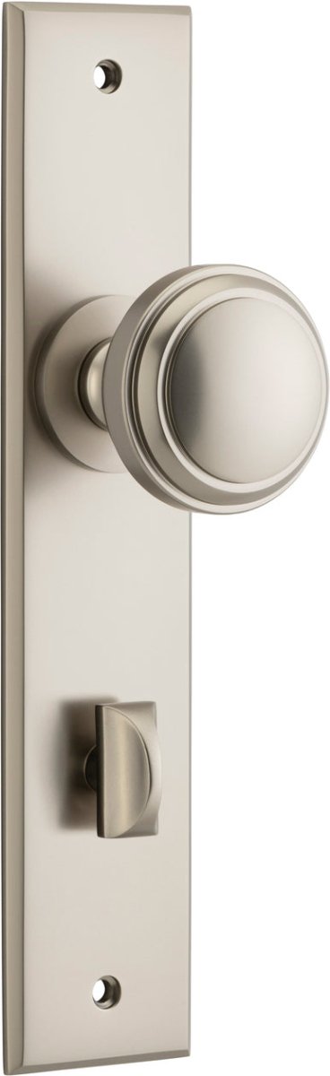 Paddington Knob - Chamfered Backplate - Entry - Point - 14831P85 - Iver