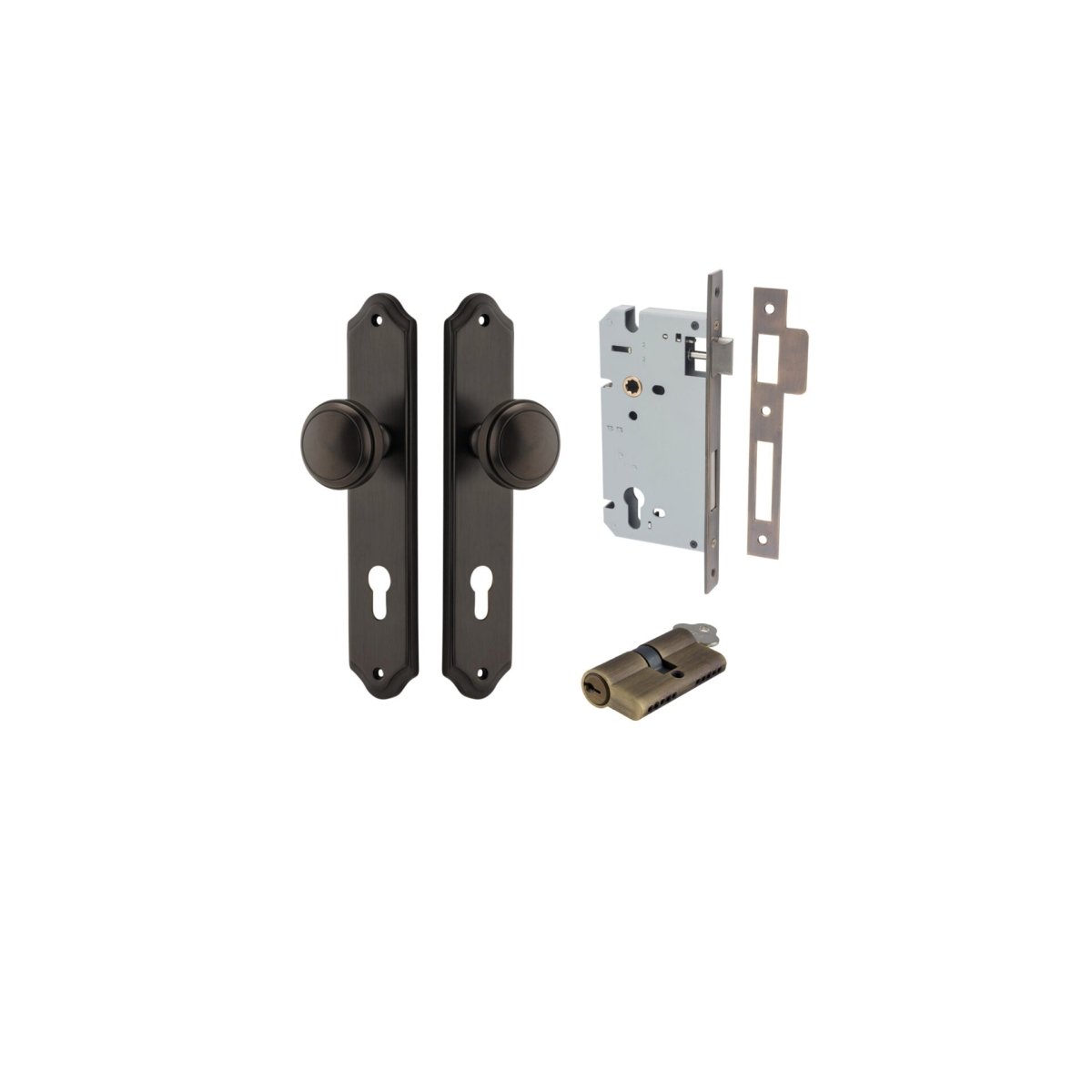 Paddington Knob - Shouldered Backplate - Entry - Point - 10826KENTR60KK - Iver