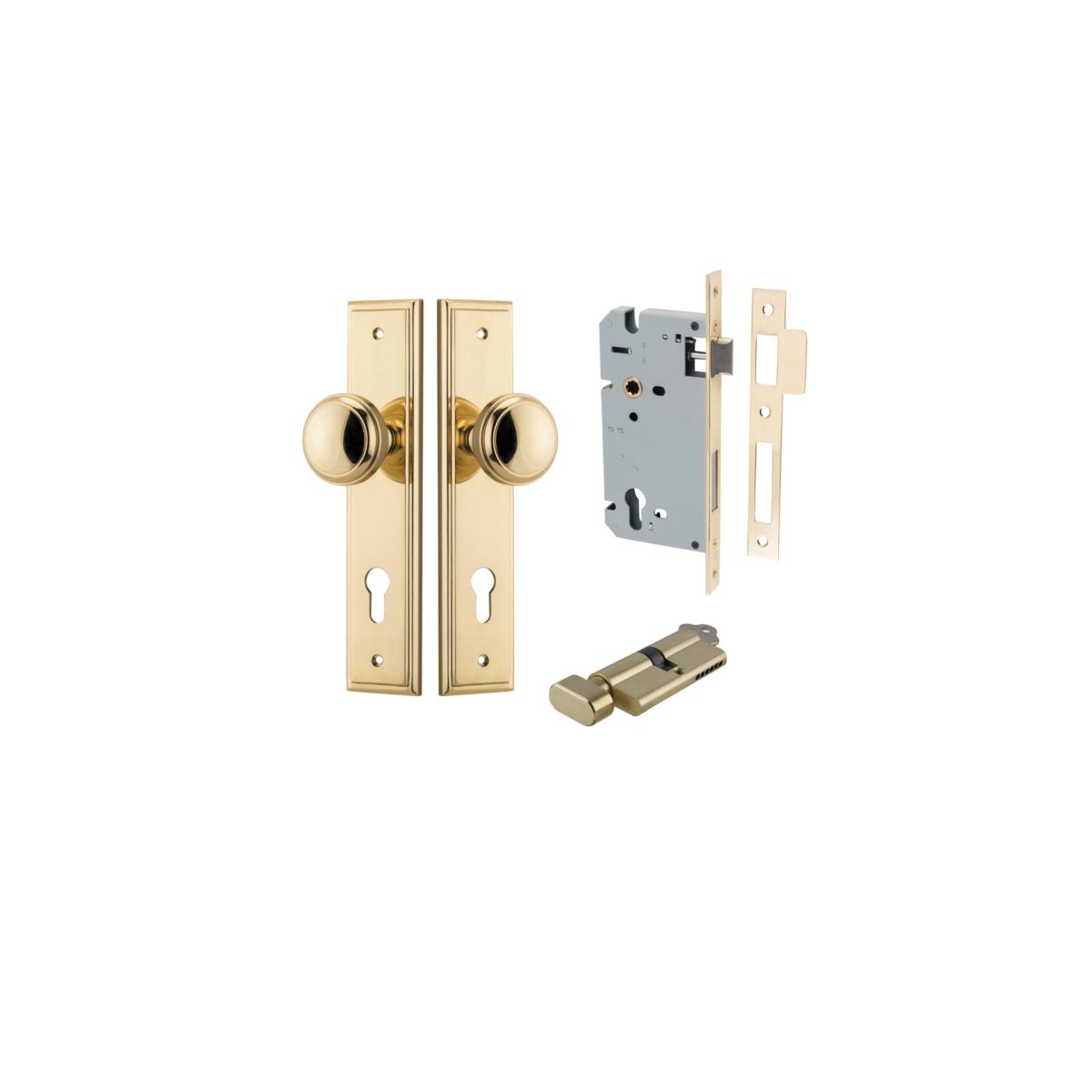 Paddington Knob - Stepped Backplate - Entry - Point - 10338KENTR60KT - Iver