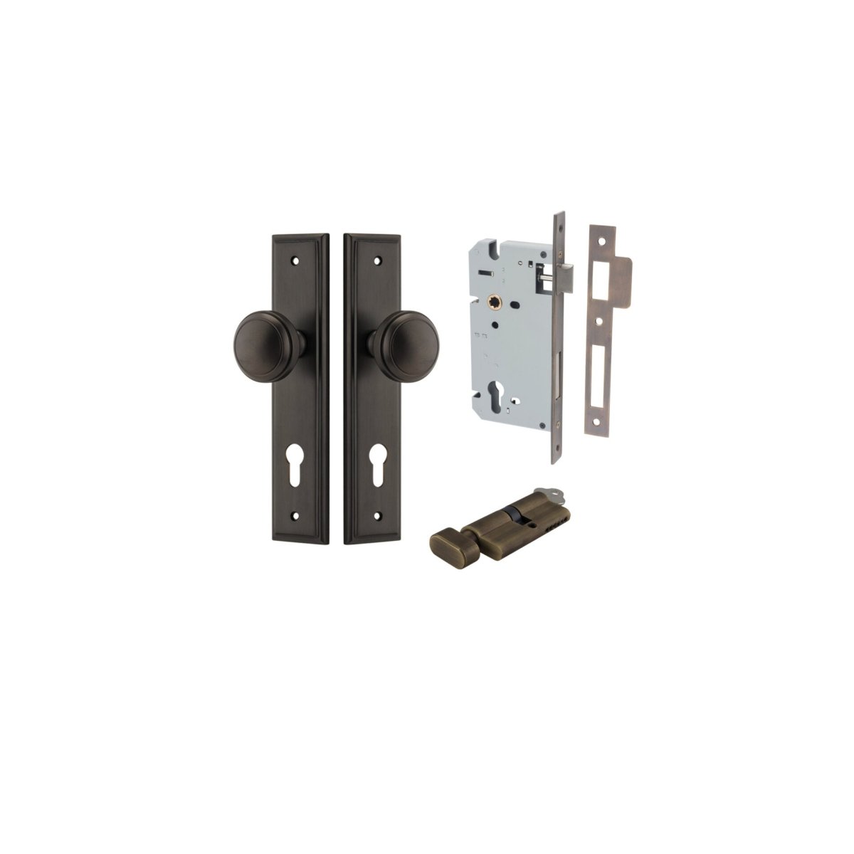 Paddington Knob - Stepped Backplate - Entry - Point - 10838KENTR60KT - Iver
