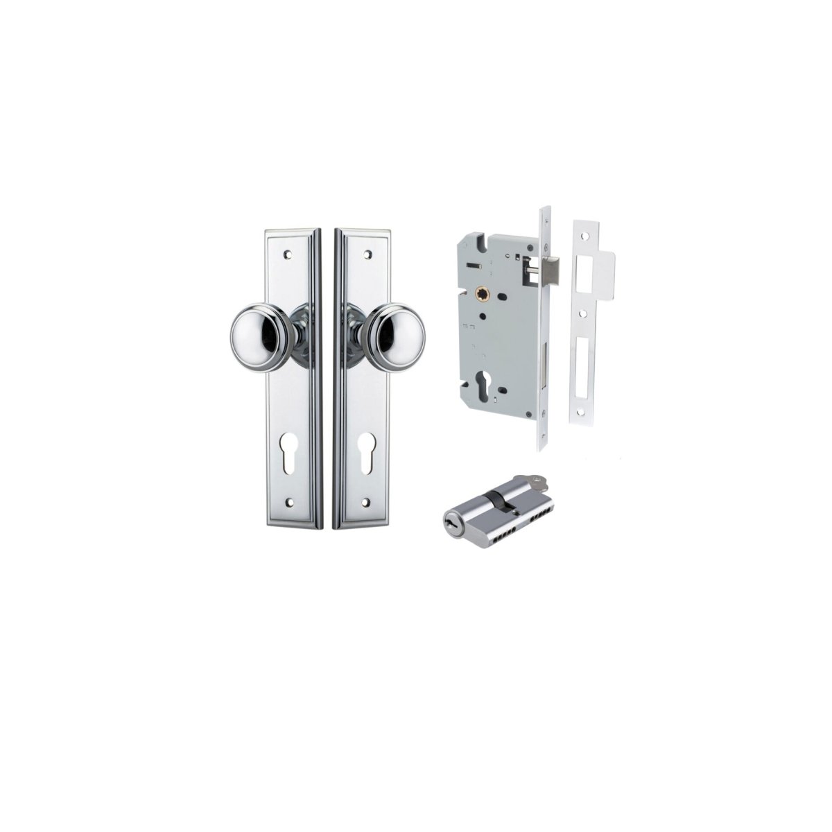 Paddington Knob - Stepped Backplate - Entry - Point - 11838KENTR60KK - Iver