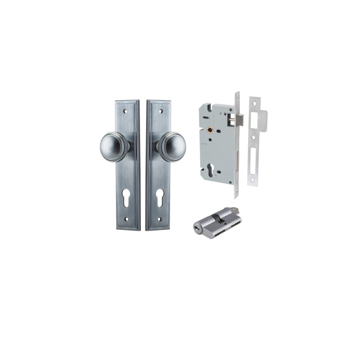 Paddington Knob - Stepped Backplate - Entry - Point - 12338KENTR60KK - Iver