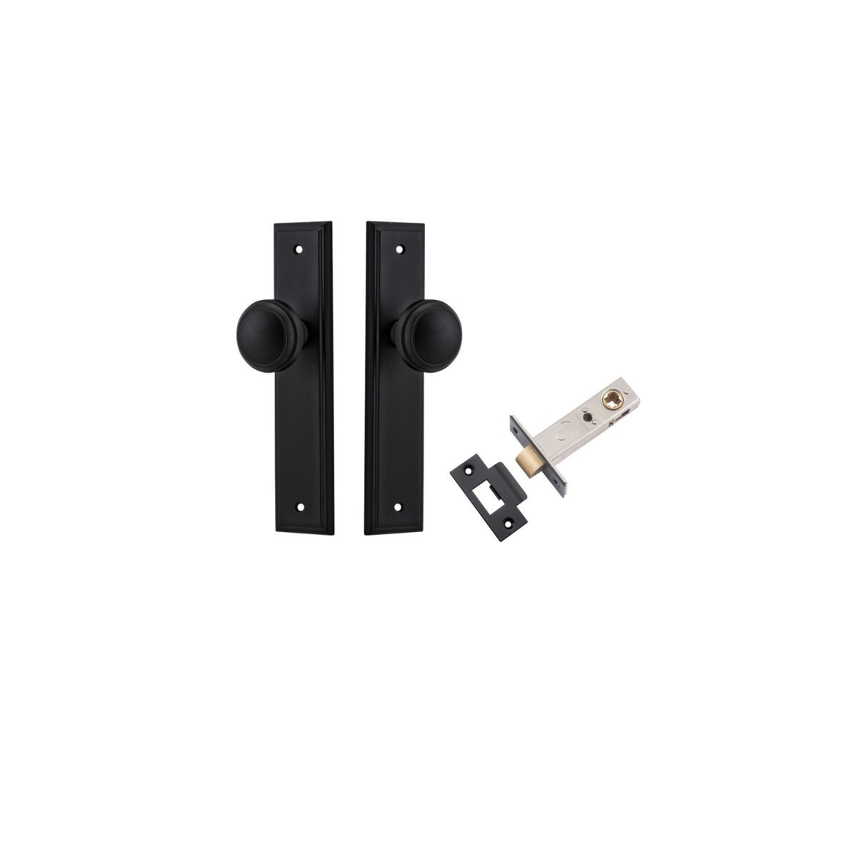 Paddington Knob - Stepped Backplate - Entry - Point - 12838KPASS60 - Iver