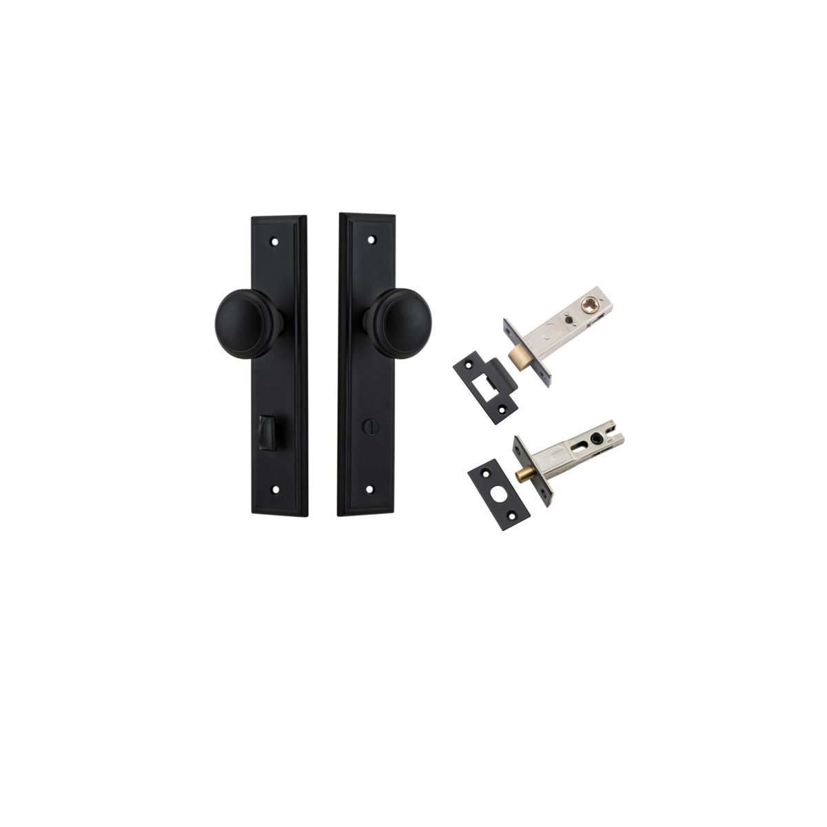 Paddington Knob - Stepped Backplate - Entry - Point - 12838KPRIV60 - Iver