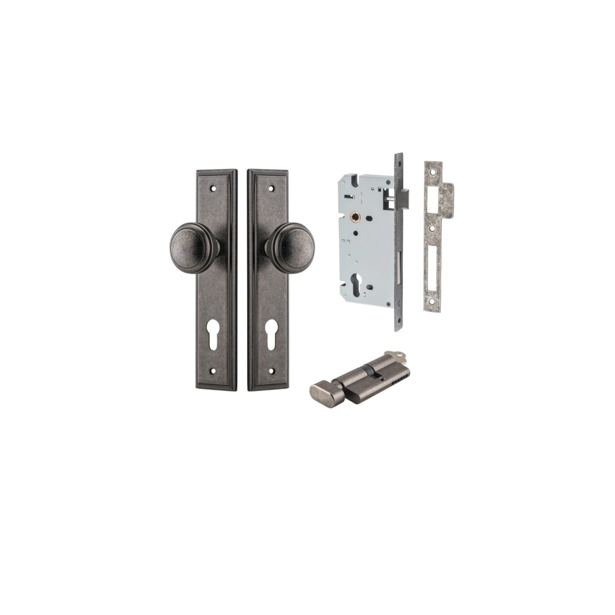 Paddington Knob - Stepped Backplate - Entry - Point - 13838KENTR60KT - Iver