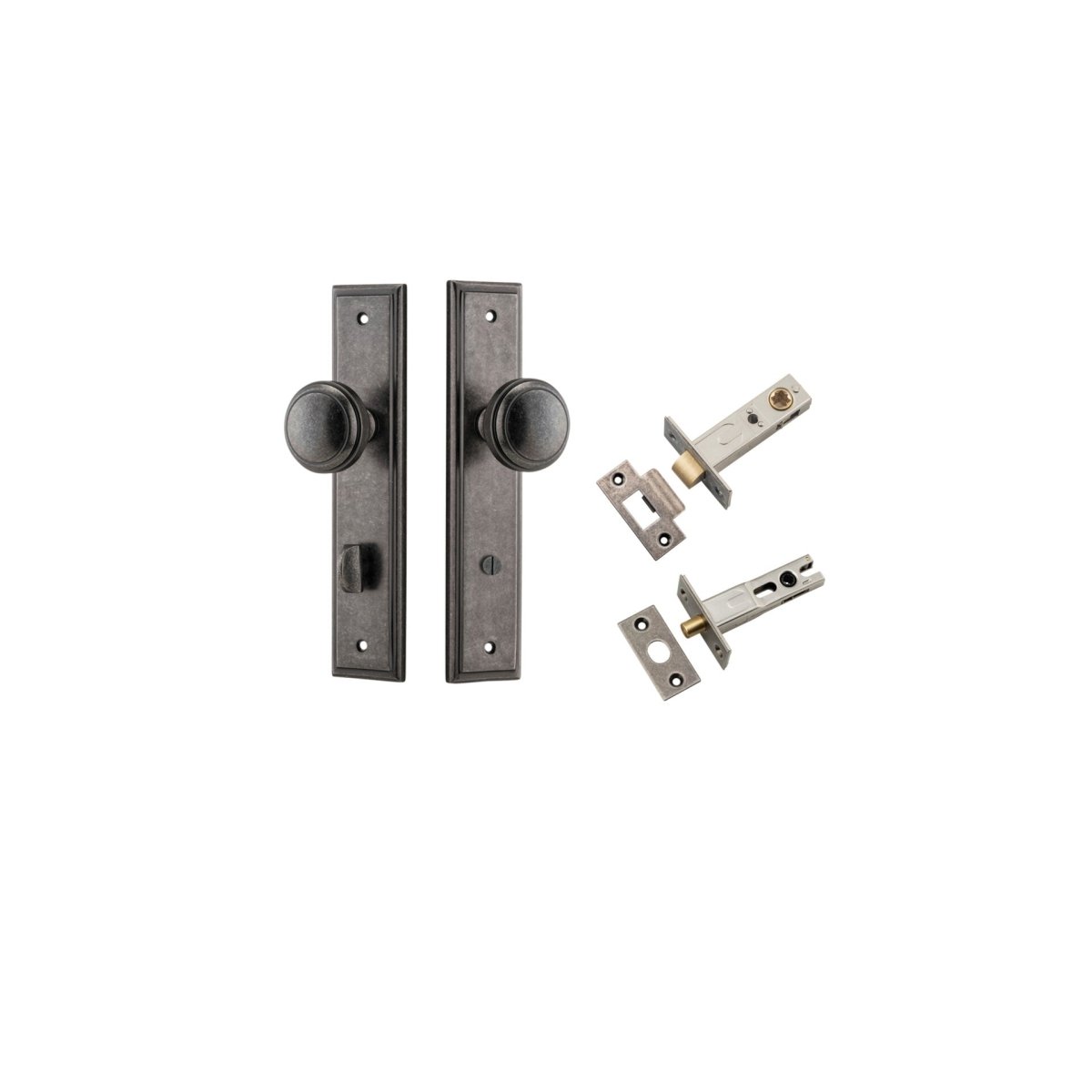 Paddington Knob - Stepped Backplate - Entry - Point - 13838KPRIV60 - Iver