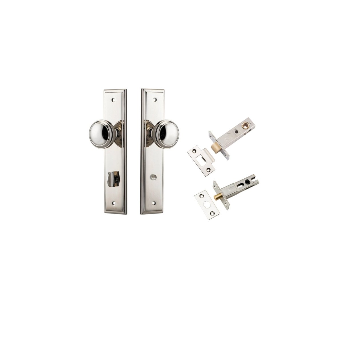 Paddington Knob - Stepped Backplate - Entry - Point - 14338KPRIV60 - Iver