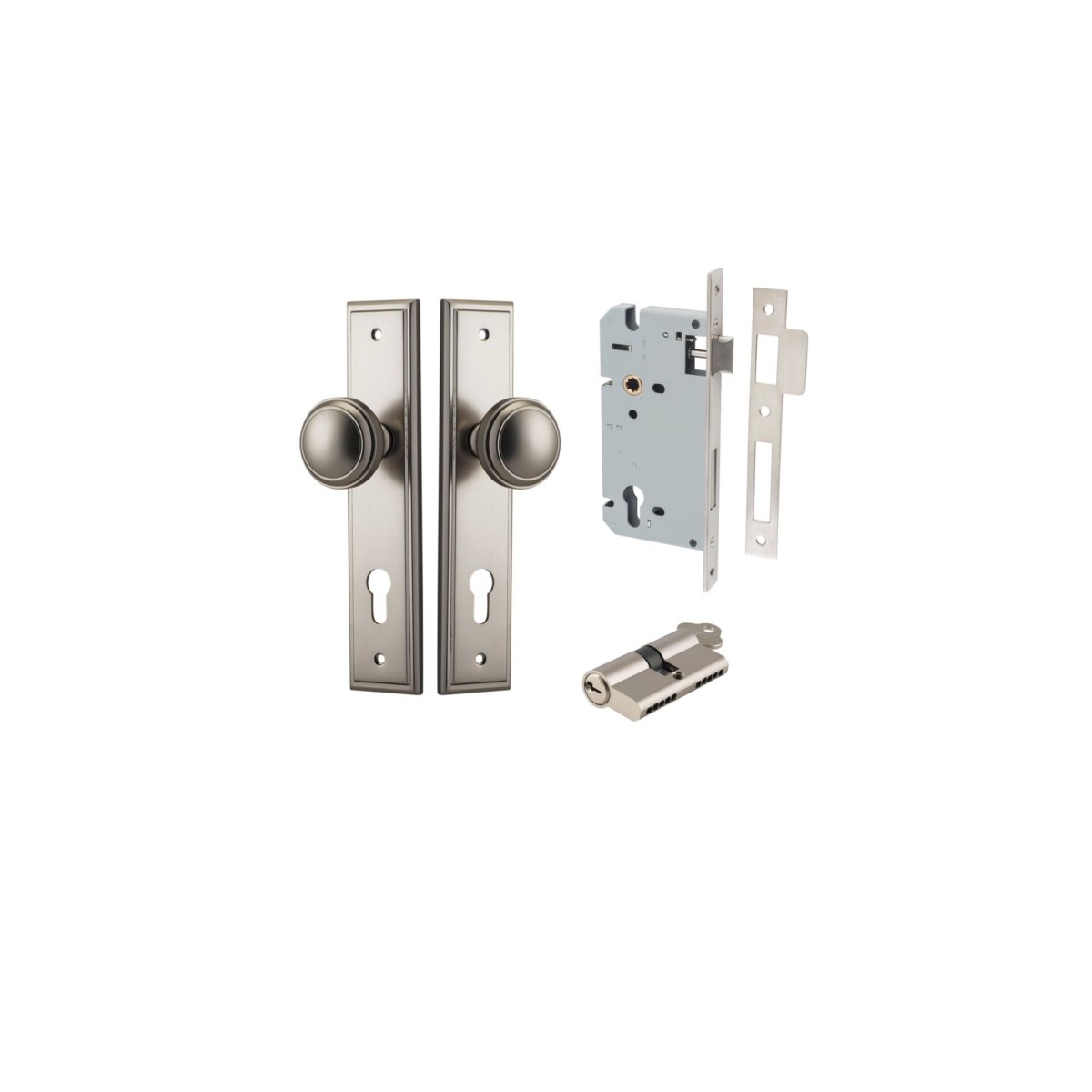 Paddington Knob - Stepped Backplate - Entry - Point - 14838KENTR60KK - Iver