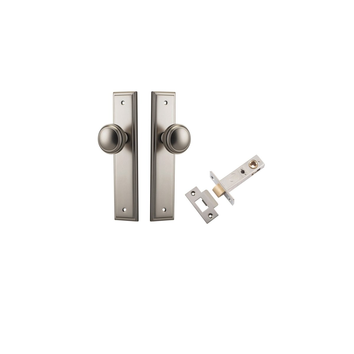 Paddington Knob - Stepped Backplate - Entry - Point - 14838KPASS60 - Iver
