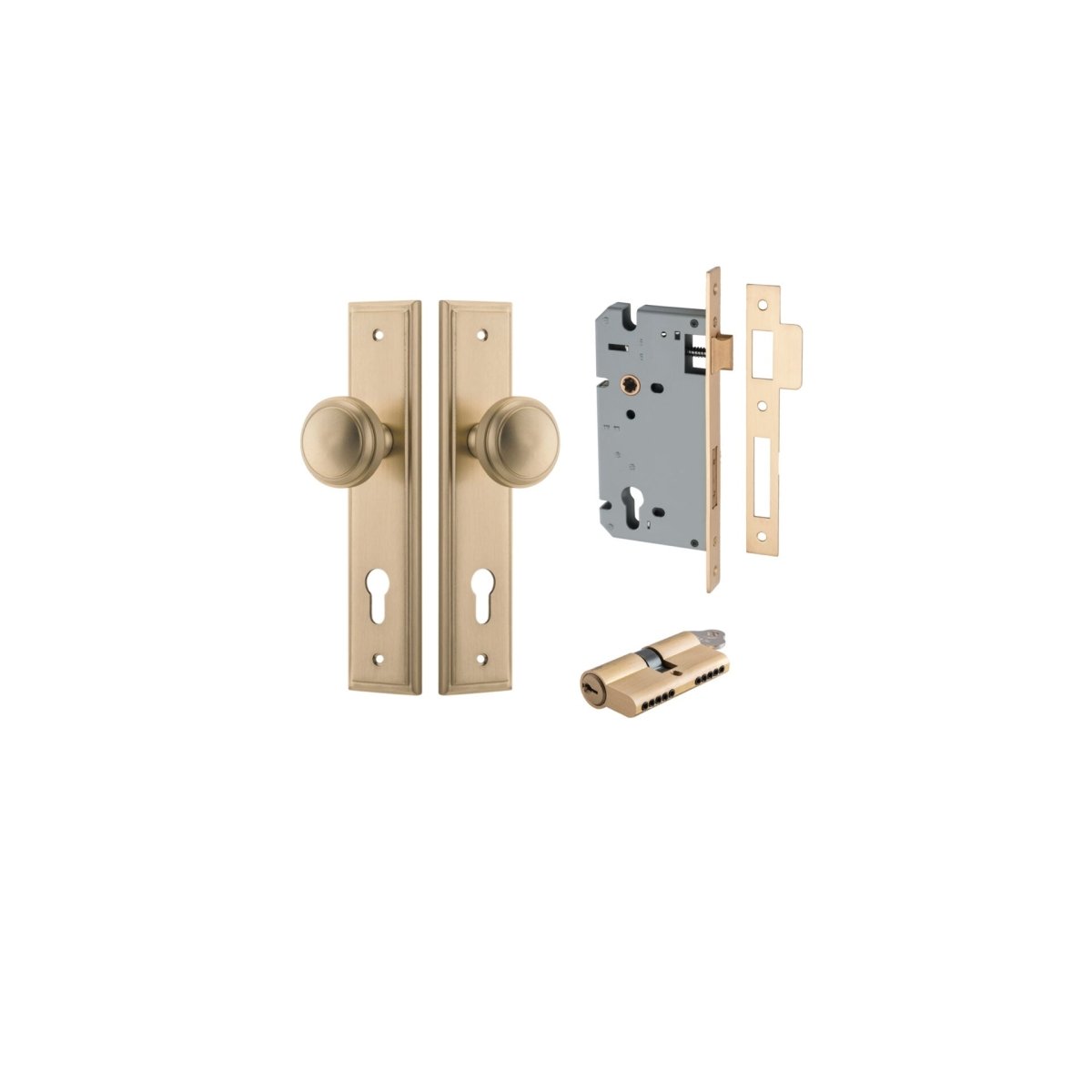Paddington Knob - Stepped Backplate - Entry - Point - 15338KENTR60KK - Iver