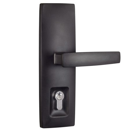 Trilock Urban Aurora Double Cylinder Entrance Lever Set - Matt Black