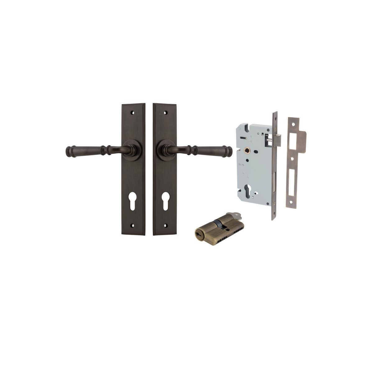 Verona Lever - Chamfered Backplate - Entry - Point - 10786KENTR60KK - Iver
