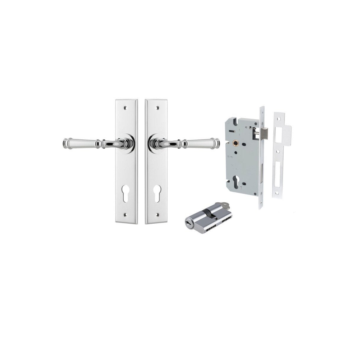 Verona Lever - Chamfered Backplate - Entry - Point - 11786KENTR60KK - Iver